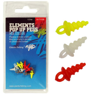 Kolíček s očkem Giants Fishing Elements Pop Up Pegs Mix Colour 12ks