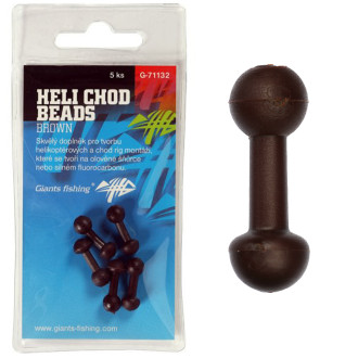 Zarážky Giants Fishing Heli-Chod Beads Brown 5ks