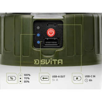 Kempingová lampa Delphin Svita 4W 180 lm 3600 mAh s ovladačem