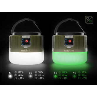 Kempingová lampa Delphin Svita 4W 180 lm 3600 mAh s ovladačem