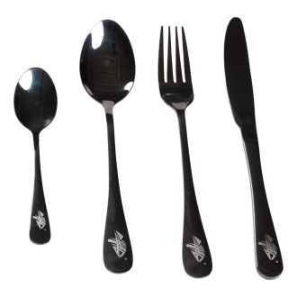 Sada příborů Giants Fishing Cutlery SS 410 černý nerez