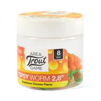 Lucky John gumová nástraha Tipsy Worm 2,8" 8ks - barva T78