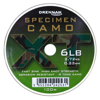 Drennan vlasec Specimen Camo XT 8lb, 0,26mm, 100m