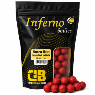 Boilies Carp Inferno Nutra Line Jogurtová jahoda 1kg