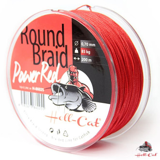 Splétaná šňůra Hell-Cat Round Braid Power Red 200m