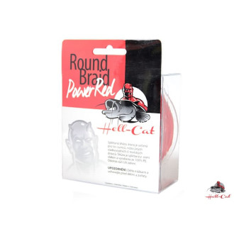 Splétaná šňůra Hell-Cat Round Braid Power Red 200m