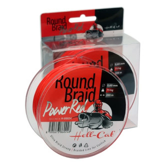 Splétaná šňůra Hell-Cat Round Braid Power Red 200m
