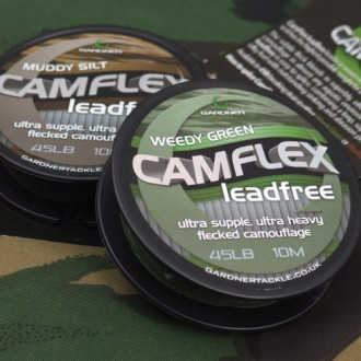 Bezolovnatá šňůrka Gardner Camflex Leadfree Muddy Silt 10m