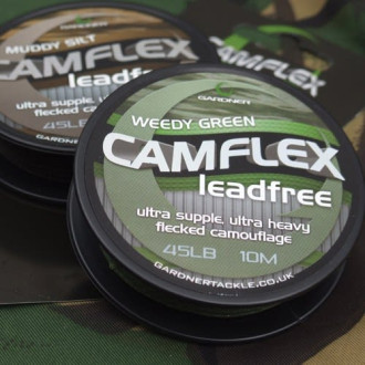 Bezolovnatá šňůrka Gardner Camflex Leadfree Muddy Silt 10m