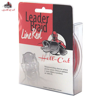 Splétaná návazcová šňůra Hell-Cat Leader Braid Line Red 20m