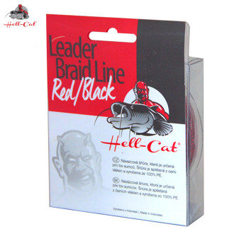 Návazcová šňůra Hell-Cat Leader Braid Line Red/Black 20m