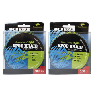 Splétaná šňůra Giants Fishing Spods Braid Fluoro Yellow 300m