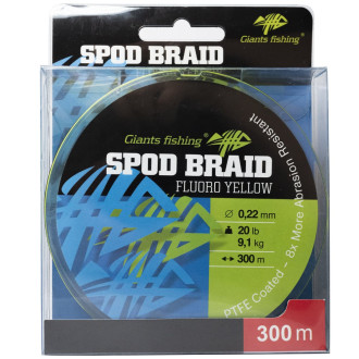 Splétaná šňůra Giants Fishing Spods Braid Fluoro Yellow 300m