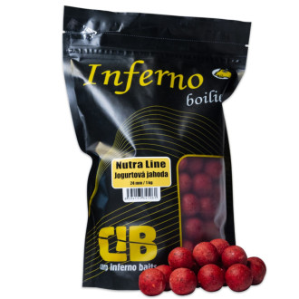 Boilies Carp Inferno Nutra Line Jogurtová jahoda 1kg