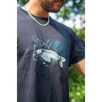 Pánské tričko Giants Fishing Rybář s kaprem modré