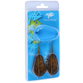 Sada krmítek s formičkou Giants Fishing 2+1 Method Feeder Twist 30+40g
