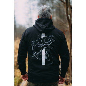 Mikina Giants Fishing černá Pstruh