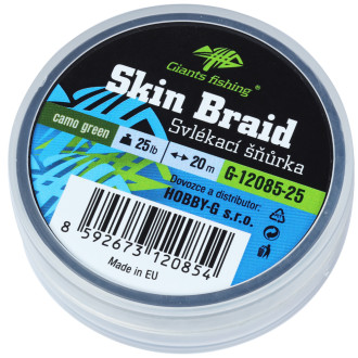 Svlékací šnůra Giants Fishing Carp Line Skin Braid Camo Green 25lb 20m