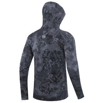 Funkční tričko s dlouhým rukávem Giants Fishing UV50+Hoodie Camo Grey