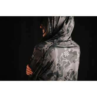 Funkční tričko s dlouhým rukávem Giants Fishing UV50+Hoodie Camo Grey