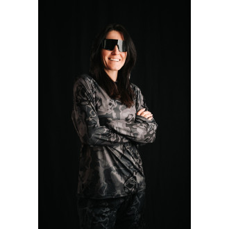 Funkční tričko s dlouhým rukávem Giants Fishing UV50+Hoodie Camo Grey