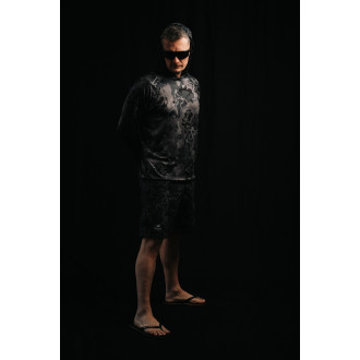 Funkční tričko s dlouhým rukávem Giants Fishing UV50+Hoodie Camo Grey