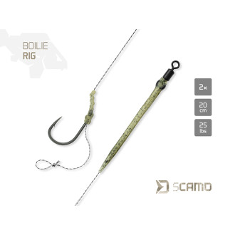 Návazec Delphin sCAMO Boilie Rig 25lb 20cm 2ks