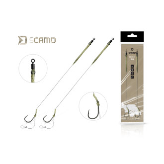 Návazec Delphin sCAMO Boilie Rig 25lb 20cm 2ks