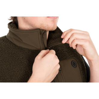 Vesta Fox Olive Sherpa Hybrid Gilet