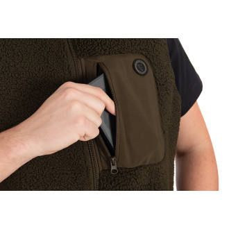 Vesta Fox Olive Sherpa Hybrid Gilet
