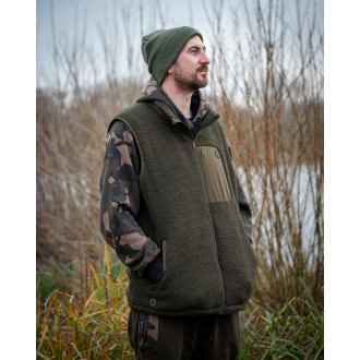 Vesta Fox Olive Sherpa Hybrid Gilet