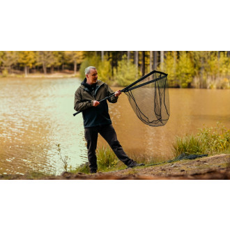 Plovoucí podběrák s pogumovanou síťkou Giants Fishing Deluxe 70x70cm 220cm
