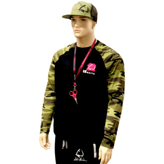 Tričko LK Baits unisex, dlouhý rukáv černé maskáč