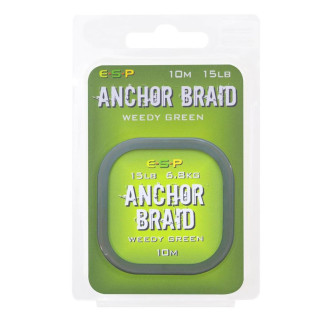 Návazcová šňůrka ESP Anchor Braid Weedy Green 10m