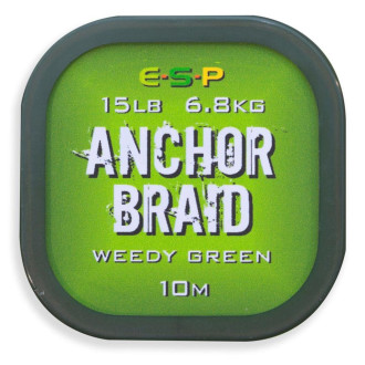 Návazcová šňůrka ESP Anchor Braid Weedy Green 10m
