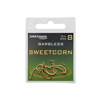 Háčky Drennan bez protihrotu Sweetcorn Barbless 10ks
