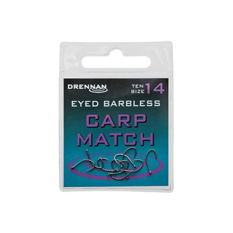 Háčky Drennan bez protihrotu Eyed Carp Match Barbless 10ks