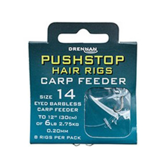Návazce Drennan Pushstop H´Rig Carp Feeder Barbless 8ks