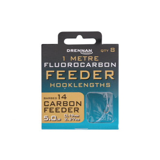 Návazce Drennan Fluorocarbon Feeder Carbon Feeder 8ks