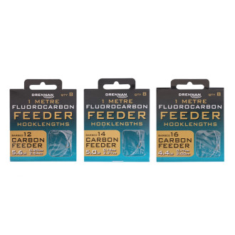 Návazce Drennan Fluorocarbon Feeder Carbon Feeder 8ks
