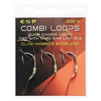 Návazec ESP Combi Loop Rigs Barbless 3ks