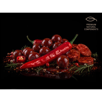 Boilie v dipu Delphin BreaX / HotHELL Robin red Chilli Fr.Klobása 250ml