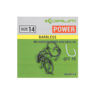 Háčky Korum Xpert Power Barbless 10ks