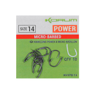 Háčky Korum Xpert Power Barbless 10ks