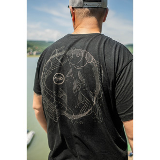 Tričko Giants Fishing pánské Kapři v kruhu černé