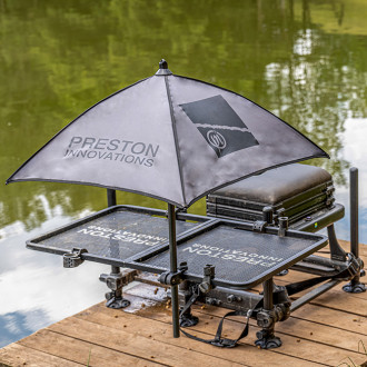 Deštník na nástrahy Preston Offbox Grey Bait Brolly