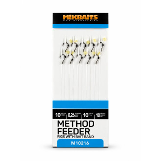 Návazce Mikbaits Method Feeder s elastickým kroužkem 10ks