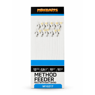 Návazce Mikbaits Method Feeder s elastickým kroužkem 10ks