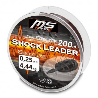 Šokový vlasec MS Range Shock Leader, 200m průměr: 0,25 mm
