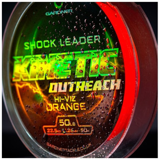 Splétaná šňůra Gardner Kinetic Outreach Shock Leader Orange 0,26mm 50m